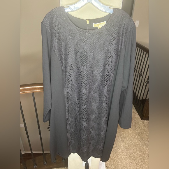 MICHAEL Michael Kors Lace Panel Black Dress Size 3X NEW - Picture 1 of 11